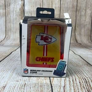 Kansas City Chiefs Wireless Charging Stand, Red/Yellow, Open Box, New
